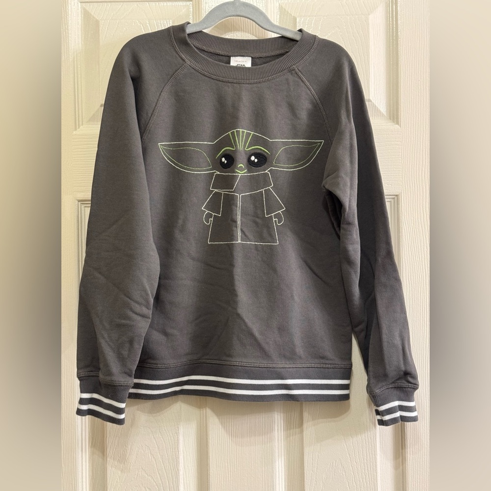 Hanna Andersson Star Wars Baby Yoda Grogu Sweatshirt, Size 140 Boys 10
